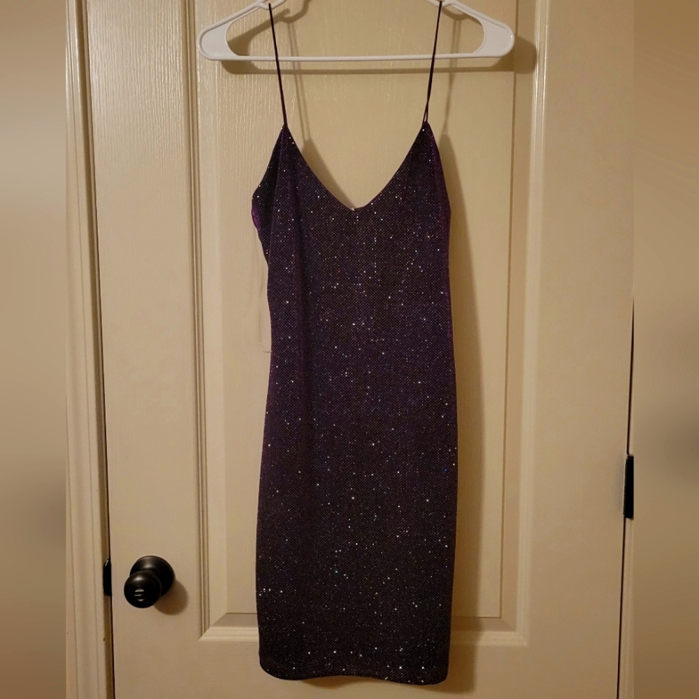 spaghetti strap sparkle dress
